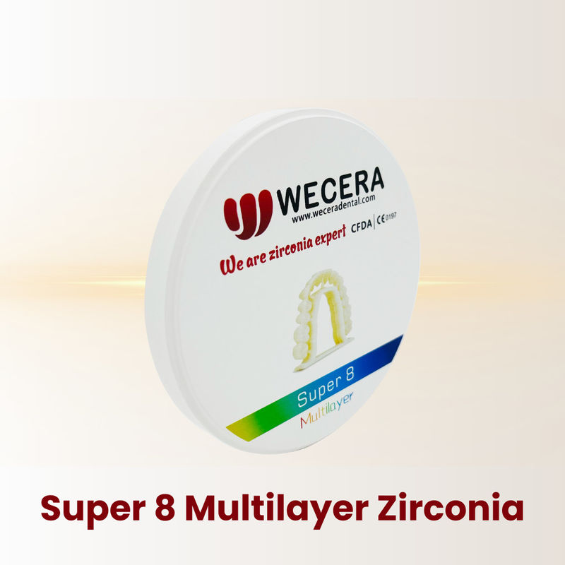 Smooth Surface Multilayer Zirconia Disc Dental Lab 57 Percent Translucency Engineered to Meet Dental Restoration Demands