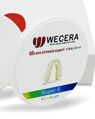 Blocos de zircônio pré-sombrado Bloco de zircônio dental com dureza acima de 1200 HV Ideal para próteses dentárias duráveis